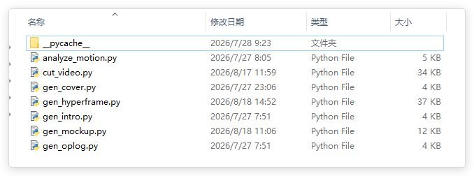 自动化剪辑引擎目录，渲染、封面、片头、视频理解等 Python 脚本